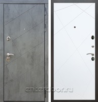 Входная стальная дверь Армада 22 ФЛ-291 (Бетон тёмный / Белый матовый)