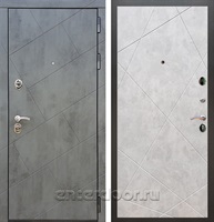 Входная дверь Армада Нова ФЛ-291 (Бетон тёмный / Бетон светлый)