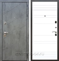 Входная стальная дверь Армада 22 ФЛ-316 (Бетон тёмный / Белый матовый)