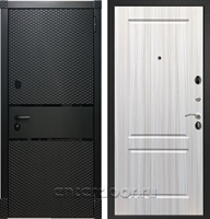 Входная стальная дверь Армада 15 ФЛ-117 (Чёрный кварц / Сандал белый)