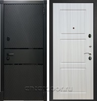 Входная стальная дверь Армада 15 ФЛ-3 (Чёрный кварц / Сандал белый)