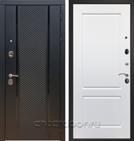 Входная стальная дверь Армада 25 ФЛ-117 (Чёрный кварц / Белый матовый)