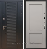Входная стальная дверь Армада 25 ФЛ-117 (Чёрный кварц / Грей софт)