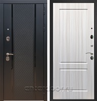 Входная дверь Армада Престиж ФЛС-500 ФЛ-117 (Чёрный кварц / Сандал белый)