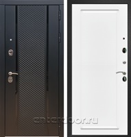 Входная дверь Армада Престиж ФЛС-500 ФЛ-119 (Чёрный кварц / Белый матовый)