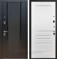 Входная дверь Армада Престиж ФЛС-500 ФЛ-243 (Чёрный кварц / Белый матовый)