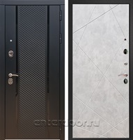 Входная стальная дверь Армада 25 ФЛ-291 (Чёрный кварц / Бетон светлый)