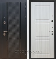 Входная стальная дверь Армада 25 ФЛ-3 (Чёрный кварц / Сандал белый)
