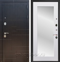 Входная стальная дверь Армада 20 Зеркало Пастораль (Венге / Белый матовый)