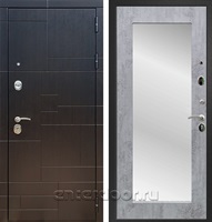 Входная стальная дверь Армада 20 Зеркало Пастораль (Венге / Бетон тёмный)