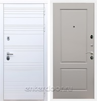 Входная металлическая дверь Армада 14 ФЛ-117 (Белый матовый / Грей софт)