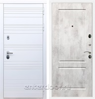 Входная металлическая дверь Армада 14 ФЛ-117 (Белый матовый / Бетон светлый)