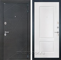 Входная металлическая дверь Интекрон Сенатор Лучи КВ-2 (Венге распил кофе / Белый матовый)