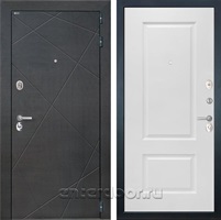Входная металлическая дверь Интекрон Сенатор Лучи Альба (Венге распил кофе / Белый RAL 9003)