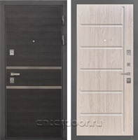 Входная металлическая дверь Интекрон Неаполь 3К ФЛ-102 (Лен Сильвер / Сосна белая)