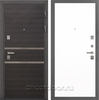 Входная металлическая дверь Интекрон Неаполь 3К Гладкая (Лен Сильвер / Силк Сноу белый)