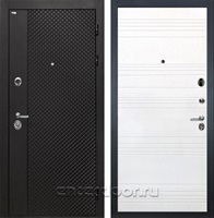 Входная металлическая дверь Интекрон Олимпия Блэк ФЛ-316 (Лофт чёрный / Ясень белый)