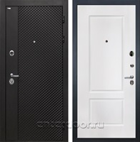 Входная металлическая дверь Интекрон Олимпия Блэк КВ-2 (Лофт чёрный / Белый матовый)