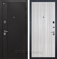 Входная металлическая дверь Интекрон Олимпия Блэк 4К В-07 (Лофт чёрный / Сандал белый)