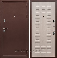 Входная металлическая дверь Армада 5А сталь 3 мм ФЛ-183 (Медный антик / Дуб белёный)