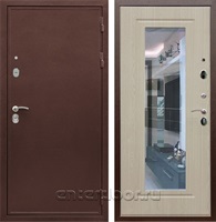 Входная металлическая дверь Армада 5А сталь 3 мм Зеркало ФЛЗ-120 (Медный антик / Белёный дуб)