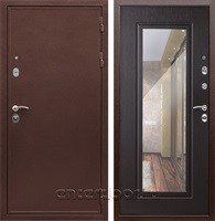 Входная металлическая дверь Армада 5А сталь 3 мм Зеркало ФЛЗ-120 (Медный антик / Венге)