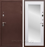 Входная металлическая дверь Армада 5А сталь 3 мм Зеркало 2XL (Медный антик / Белый матовый)