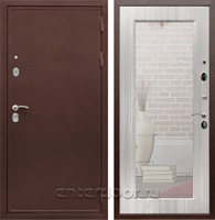 Входная дверь Армада Престиж сталь 3 мм зеркало Пастораль (Медный антик / Сандал белый)