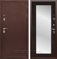 Входная дверь Армада Престиж сталь 3 мм зеркало Пастораль (Медный антик / Венге)