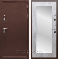 Входная дверь Армада Престиж сталь 3 мм зеркало Пастораль (Медный антик / Бетон светлый)