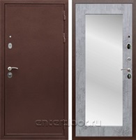 Входная дверь Армада Престиж сталь 3 мм зеркало Пастораль (Медный антик / Бетон тёмный)