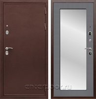 Входная дверь Армада Престиж сталь 3 мм зеркало Пастораль (Медный антик / Графит софт)