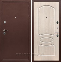 Входная дверь Армада Престиж сталь 3 мм ФЛ-128 (Медный антик / Дуб белёный)