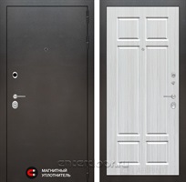 Входная металлическая дверь Лабиринт Сильвер 8 (Антик темное серебро / Кристалл Вуд)