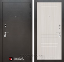 Входная металлическая дверь Лабиринт Сильвер 3 (Антик темное серебро / Сандал белый)
