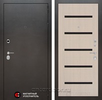 Входная металлическая дверь Лабиринт Сильвер 1 (Антик темное серебро / Дуб беленый)