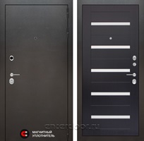 Входная металлическая дверь Лабиринт Сильвер 1 (Антик темное серебро / Венге)
