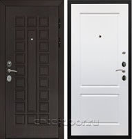 Входная металлическая дверь Армада Сенатор с замком Cisa ФЛ-117 (Венге / Белый матовый)