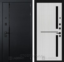 Входная металлическая дверь Лабиринт Piano 02 (Чёрный кварц / Сандал белый)