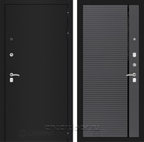 Входная металлическая дверь Лабиринт Классик 22 (Шагрень черная / Графит софт)