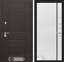 Входная металлическая дверь Лабиринт Мегаполис 22 (Венге / Белый софт)