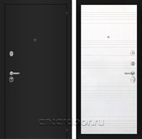 Входная металлическая дверь Интекрон Гектор ФЛ-316 (Черный шелк / Ясень белый)