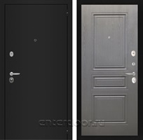 Входная металлическая дверь Интекрон Гектор ФЛ-243 (Черный шелк / Дуб вуд графит)