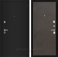 Входная металлическая дверь Интекрон Гектор Лучи-М (Черный шелк / Венге распил кофе)