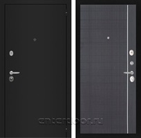 Входная металлическая дверь Интекрон Гектор В-07 (Черный шелк / Венге)