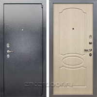 Входная стальная дверь Лекс 3 Барк (Серый букле / Дуб беленый) панель №14