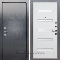 Входная стальная дверь Лекс 3 Барк (Серый букле / Ясень белый) панель №34