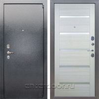 Входная стальная дверь Лекс 3 Барк Клеопатра-2 (Серый букле / Дуб беленый) панель №58