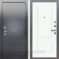 Входная стальная дверь Лекс 3 Барк Вероника-1 Шпон (Серый букле / Эмаль Белая)