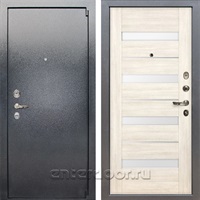 Входная стальная дверь Лекс 3 Барк Сицилио (Серый букле / Дуб беленый) панель №46